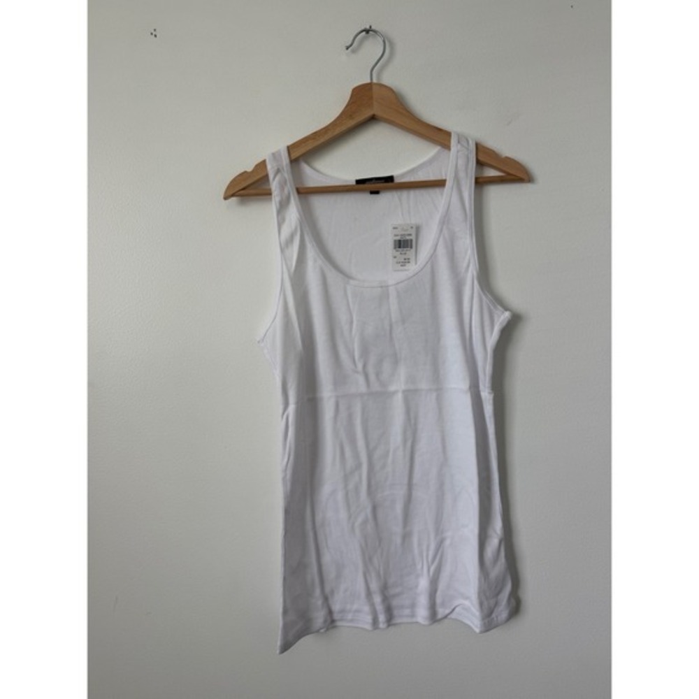 Ambiance White Ribbed Tank Top – Size 1X – NWT